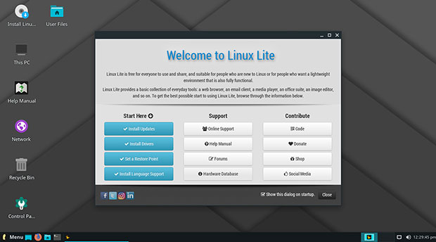  Система помощи пользователям сообщества Linux Lite предоставляет новым пользователям беспроблемный переход. 