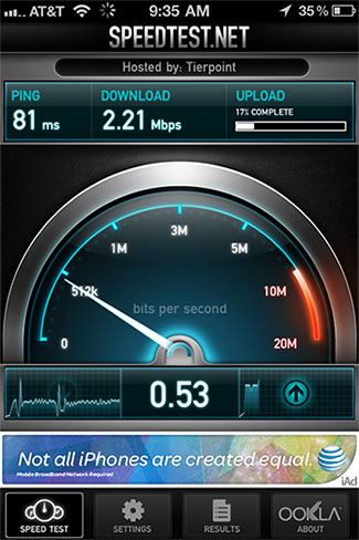 Mobile Tech » Speedtest Won't Fix Your Poky Connection, but It Sure Is Nice to Know