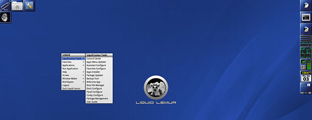 Liquid Lemur basic desktop view