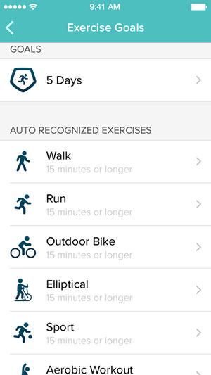 exercise goals