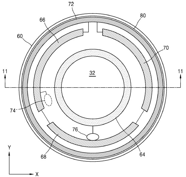 peripheral contacts on a smart contact lens