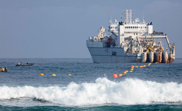 Beginning installation of the Marea cable