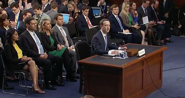 Zuckerberg Bobs, Weaves at Senate Listening to