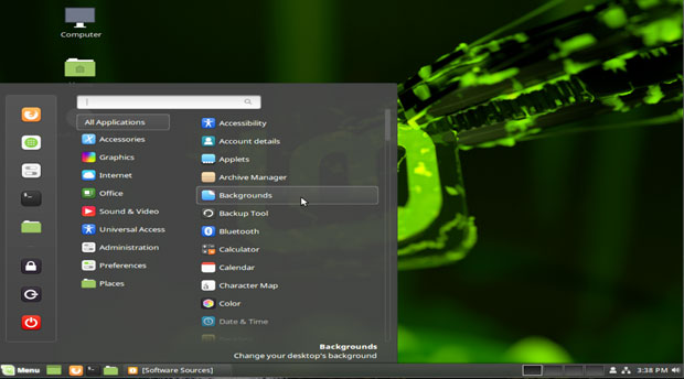 Linux Mint Debian applications menu