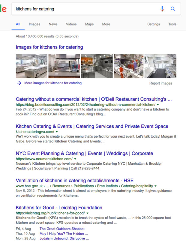 Google search: kitchens for catering