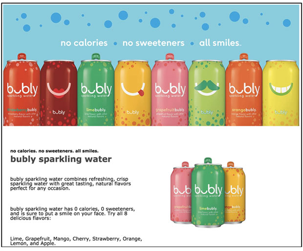 pepsico bubly sparkling water