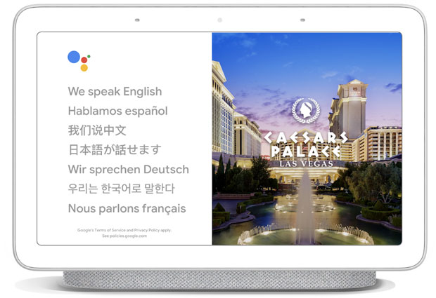 Google Assistant Caesar's Palace pilot of interpreter mode