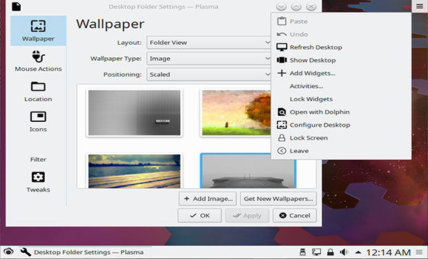 Redcore Linux KDE desktop