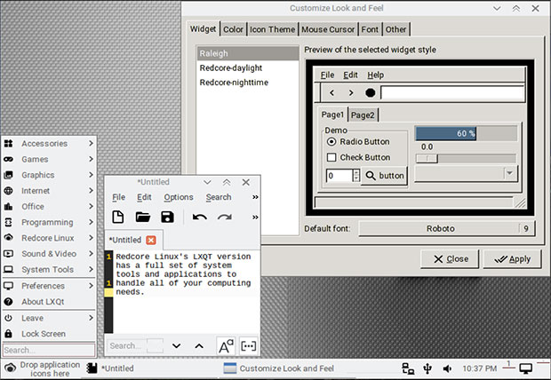 Redcore Linux LXQt desktop
