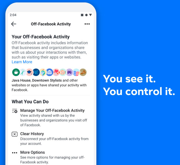 Off-Facebook activity tool