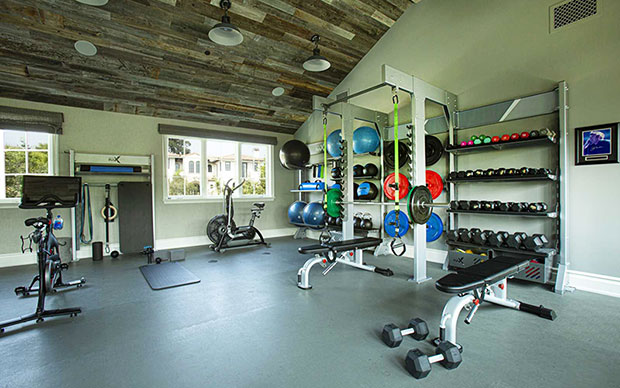 family home gym design pelaton rax cross fit