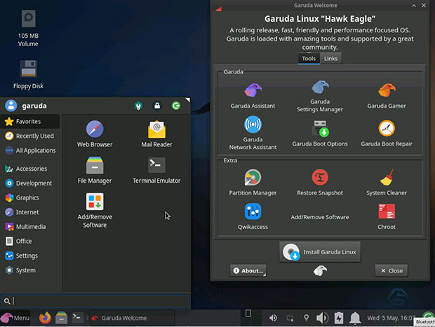 Garuda Linux XFCE desktop