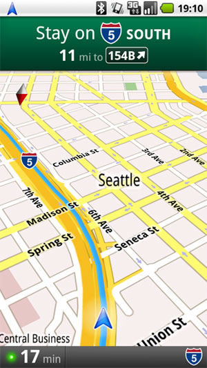 Google Maps Navigation for Android 2.0