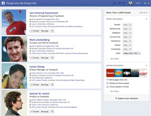 Facebook graph search