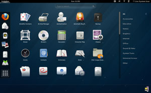 Fedora 18 GNOME 3 interface 