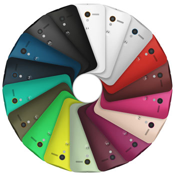 Moto X pinwheel of colors