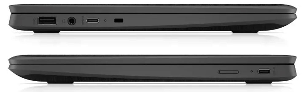 Vista lateral del Chromebook HP Fortis 11 ”G9 Q