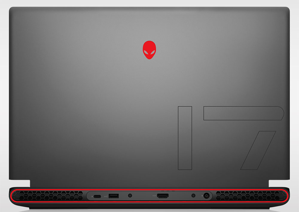 AMD در مقابل اینتل 7 نمای پشتی لپ تاپ گیمینگ Alienware m17 R5