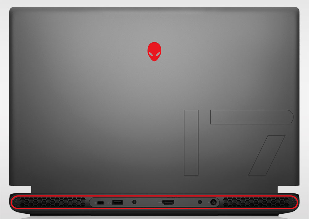 Игровой ноутбук Alienware m17 R5, вид сзади