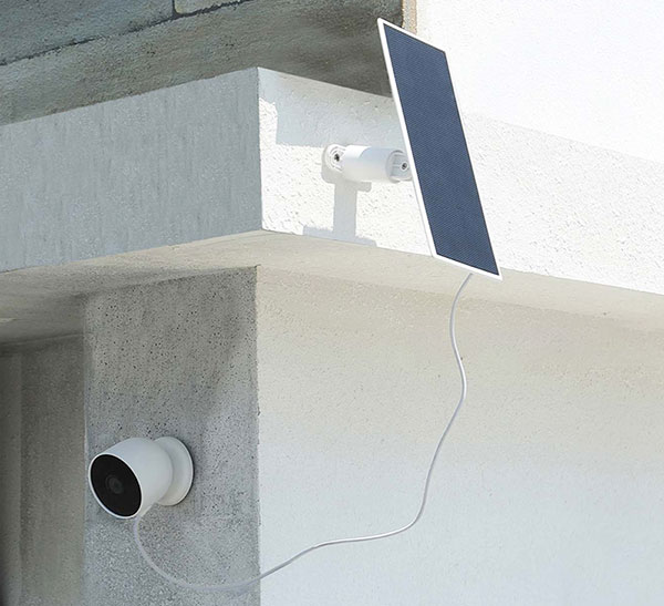 Wasserstein Premium Solar Panel for Google Nest Cam (outdoor or indoor, battery) with 3.5W Solar Power - Made for Google Nest