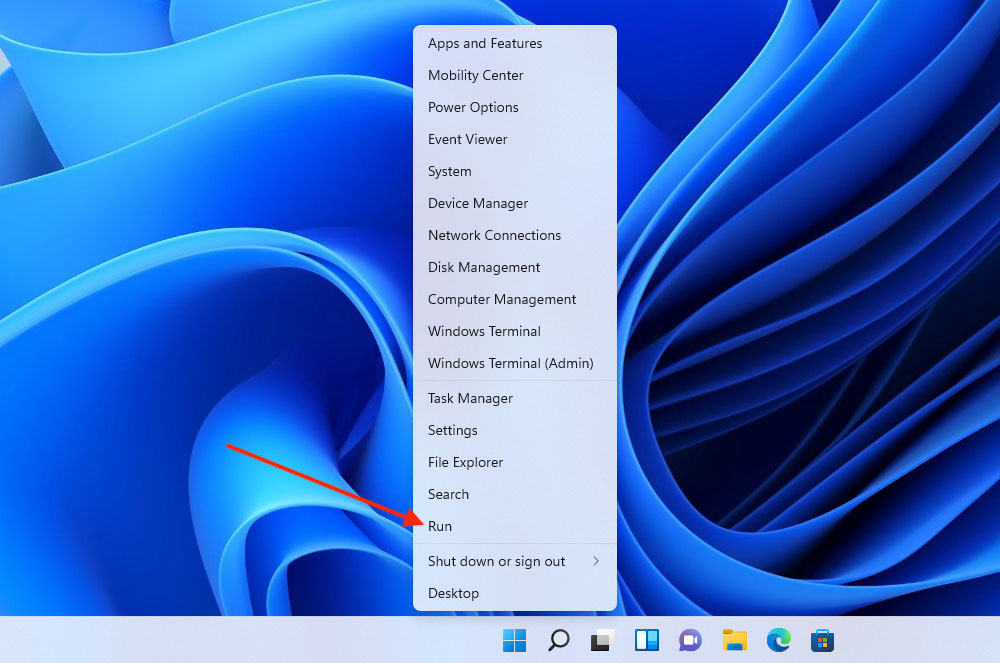 Список меню «Пуск» Windows 11