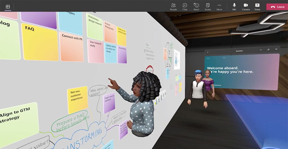 Espacio de reunión virtual de Microsoft Teams 