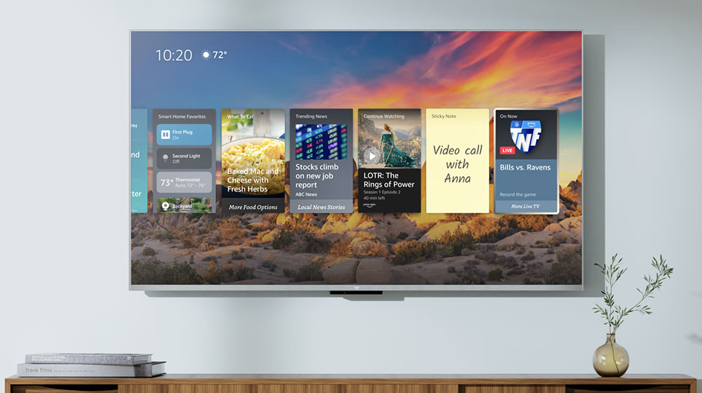 Widget de experiencia ambiental de la serie Fire TV Omni QLED