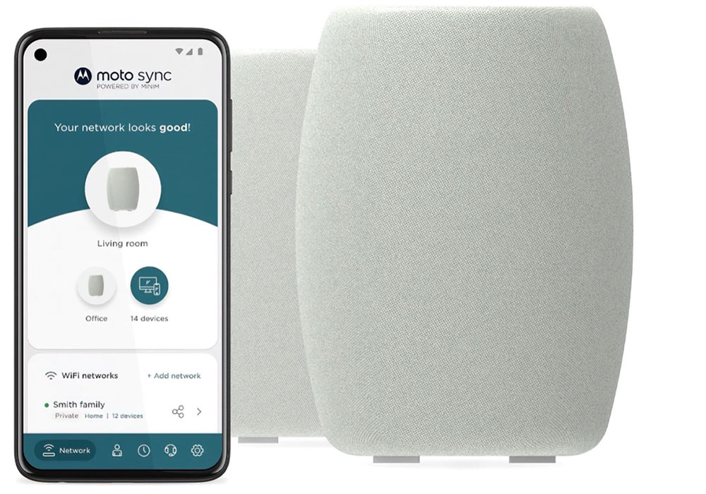 Aplicación Moto Sync para el enrutador Motorola Q14 Mesh Wi-Fi 6E