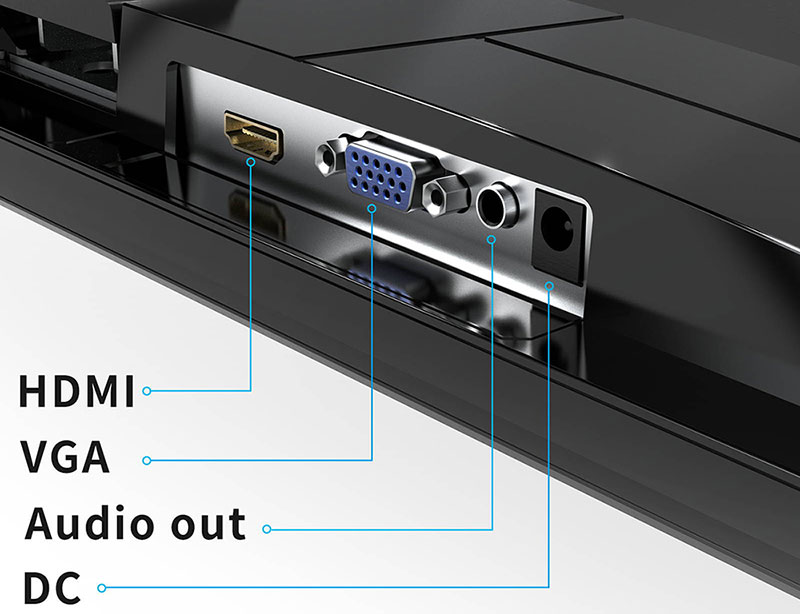 InnoView INVPM701/27” Задние порты, HDMI, VGA, аудиовыход, DC