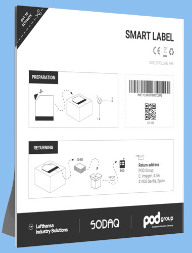 Dispositivo de seguimiento fino como el papel Smart Label