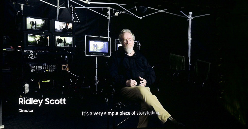Ridley Scott en Samsung Galaxy Unpacked, 1 de febrero de 2023
