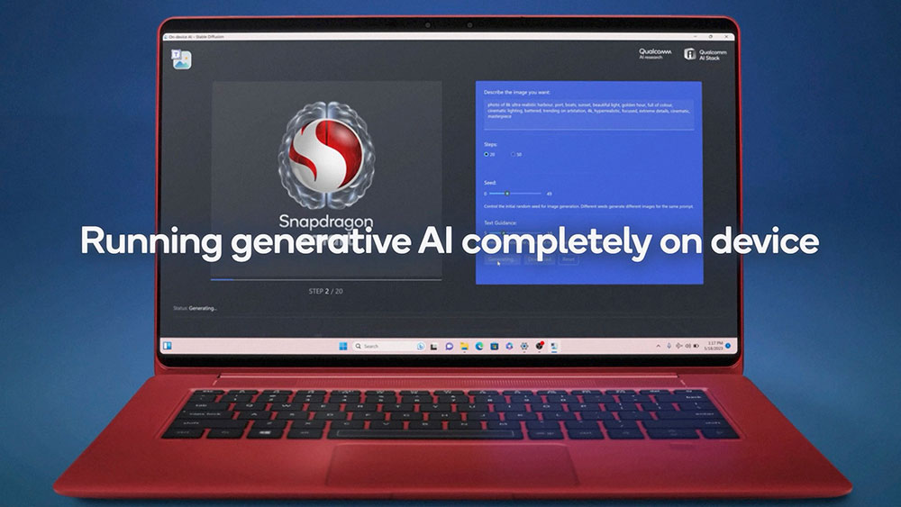 Qualcomm Snapdragon ejecutando IA generativa completamente en un dispositivo