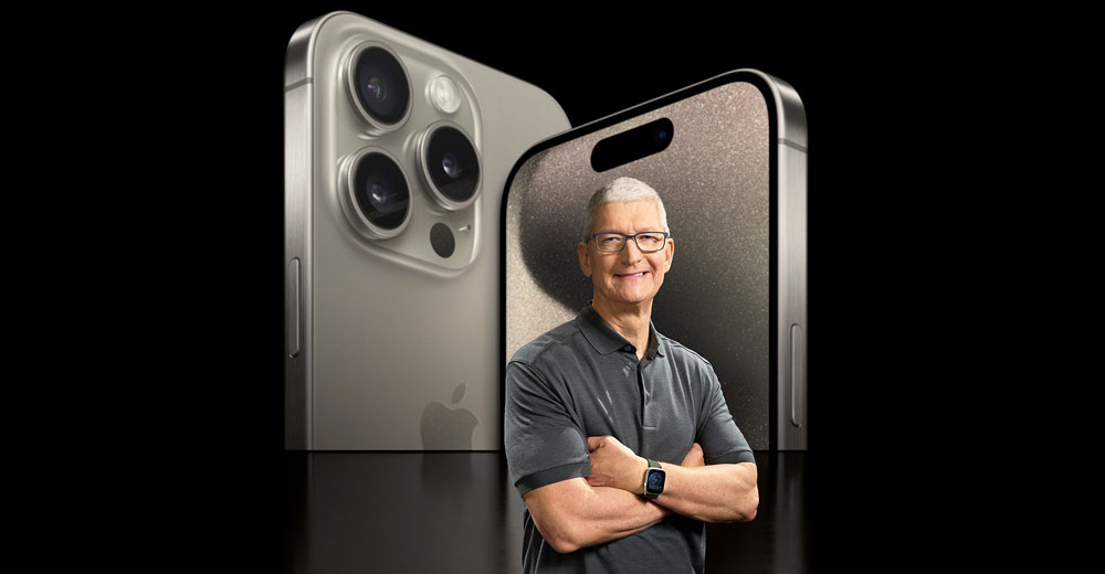 Apple CEO Tim Cook at the September 2023 iPhone 15 launch