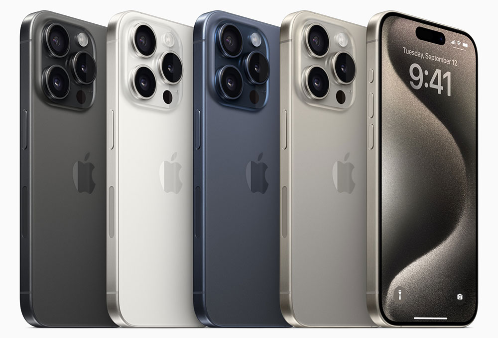 Kleurenreeks iPhone 15 Pro en 15 Pro Max