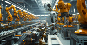 AI robot on a production line